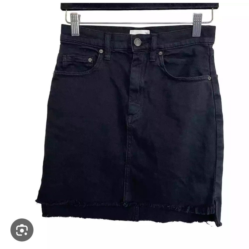 Wilfred Free Black Jean Mini Skirt